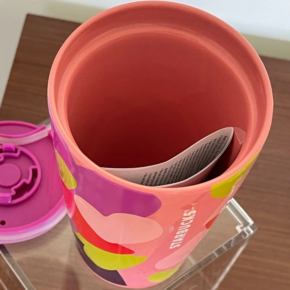 💗NWT♥️Starbucks Valentine’s 2022 Release Ceramic Hearts Tumbler - Picture 8 of 9